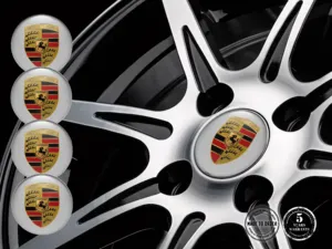 Porsche Logo Étiquette Bombée Design Silicone Premium